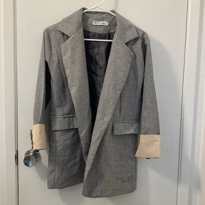 Grey oversized blazer